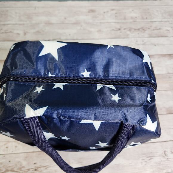 Navy Stars Lunch Bag Cooler Bag NEW - Picture 2 of 9